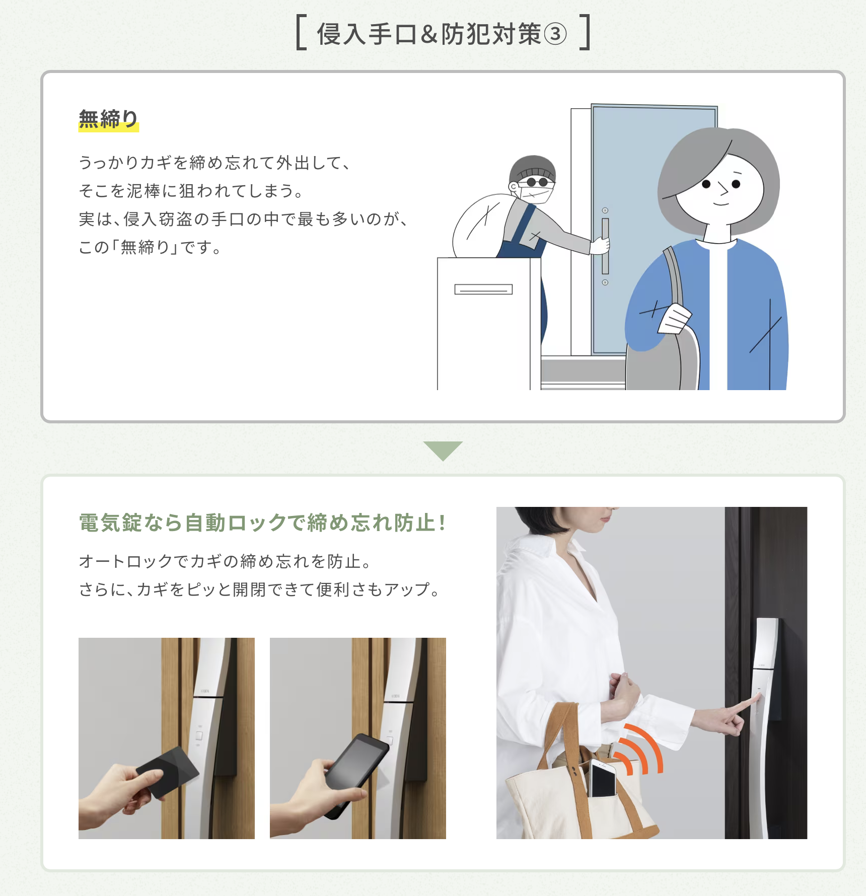 防犯対策について　ご相談ください！