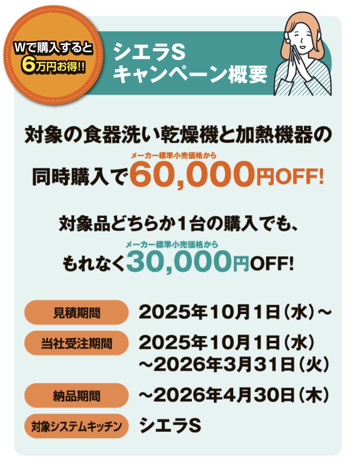 LIXILキッチン シエラS ビルトイン...